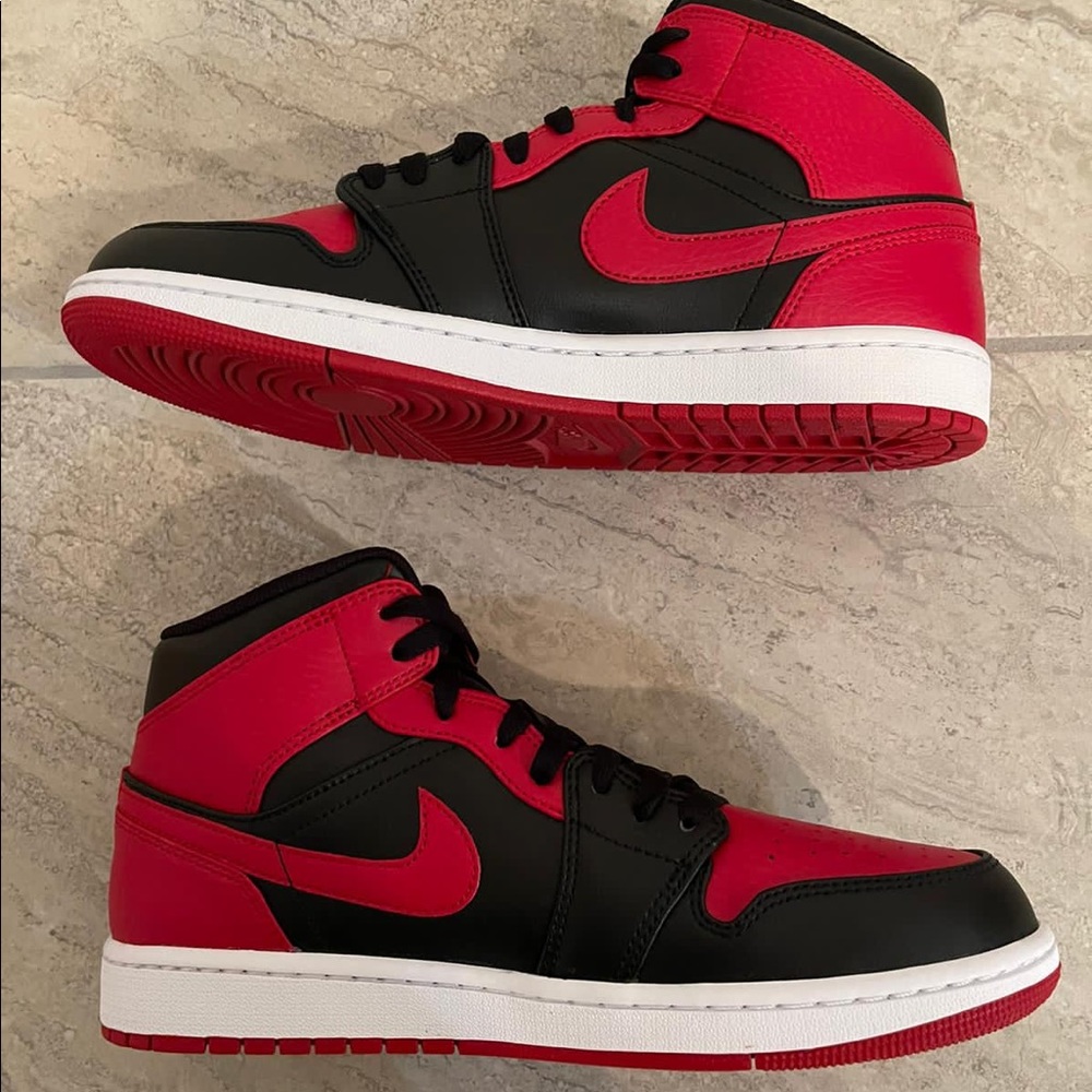 New jordan 1 mid “banned” mens shoes - Picture 4 of 15